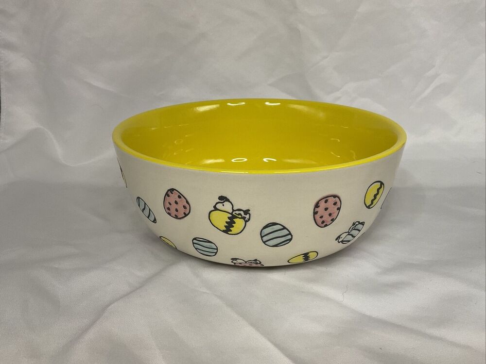 NEW PEANUTS SNOOPY EASTER BEAGLE & EGG LARGE SERVING BOWL